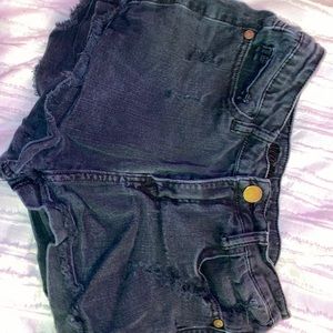 Super cute black high waisted jean shorts